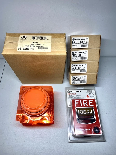 Lot Of Fire Protection Devices- Potter- Notifier- Simplex- New!