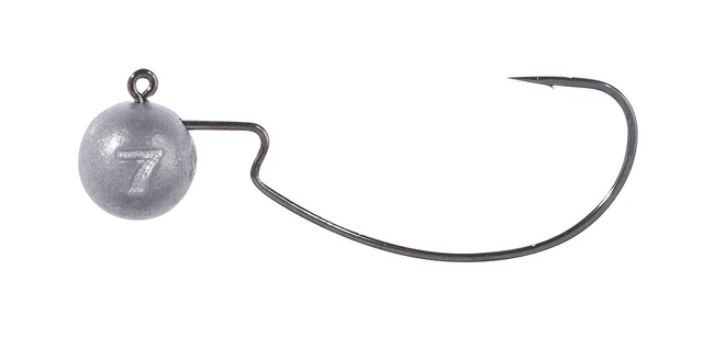 Offset Haken mit Bleikopf / SHIRASU OFFSET JIGHEADS 5 Stück Gr.1/0 - 5g