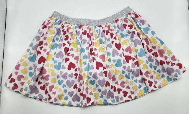 Isaac Mizrahi Girl's Cotton Blend Hearts Skort Size L 10-12 Yrs NWOT