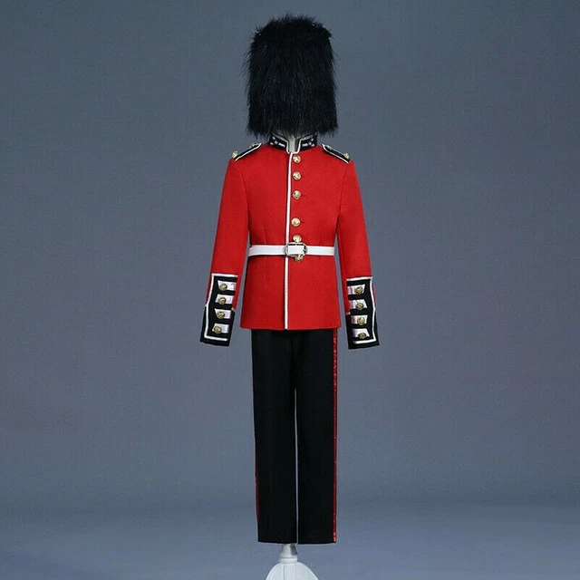 BOYS KIDS BRITISH Royal Guard Uniform Costume Jacket Hussar Drum Fancy