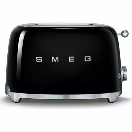 SMEG 50's Retro Style 2 Slice Toaster - Black (TSF01BLUK)