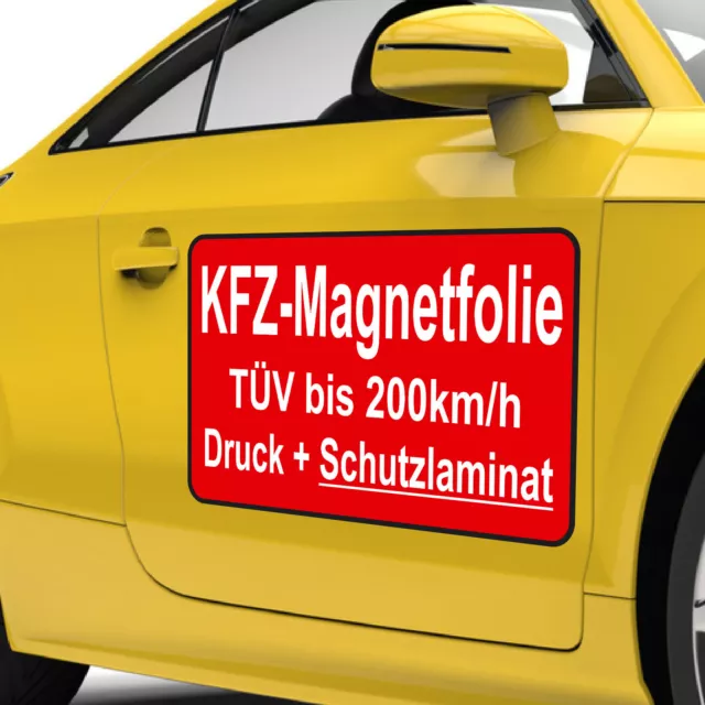 2x Magnetfolie Magnetschild 40x20cm für Auto KFZ-Werbung inkl. Digitaldruck