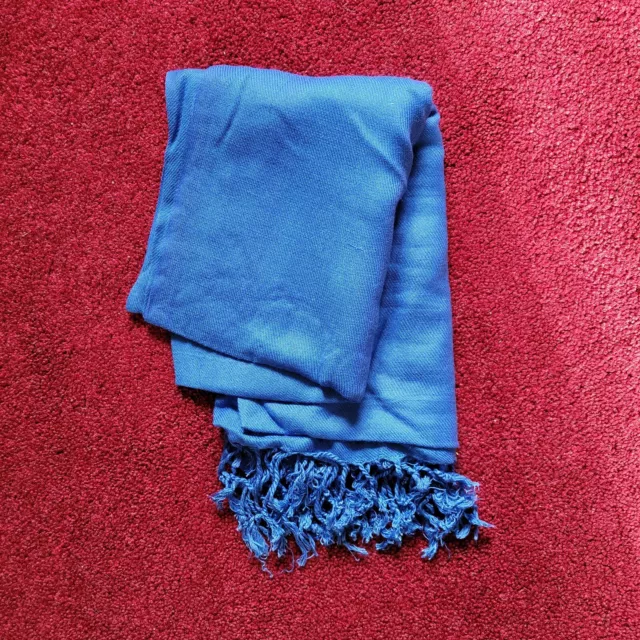 pashmina scarf shawl blue NEW