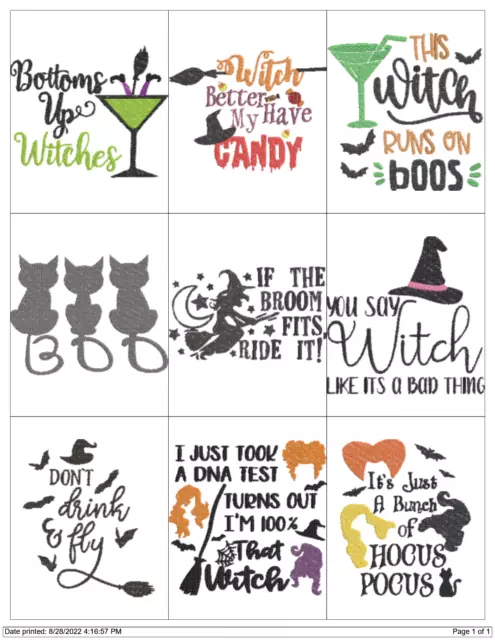 54 Halloween Quotes Embroidery Machine Designs Pes Jef Hus Exp Dst Vip  Usb