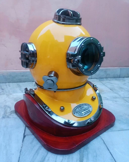 Casque De Plongée Mark V US Navy, Reproduction Aluminium/acier, Fabrication Inde, Décoration