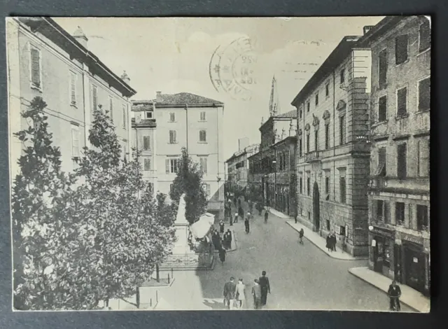Modena Via Emilia Piazza Muratori Animata! Cartolina Vg.1952 Fg