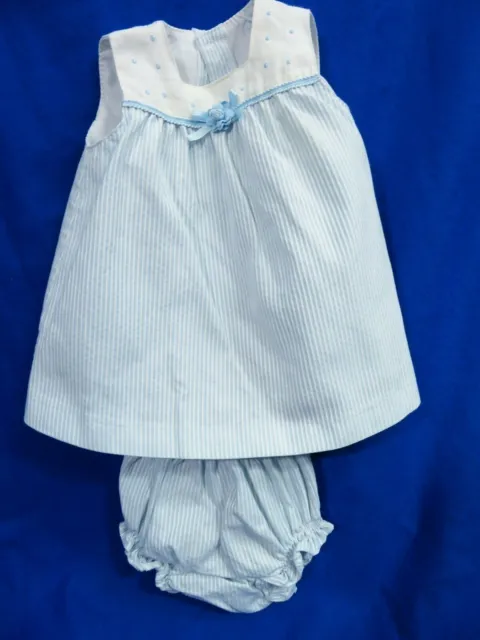 Robe d'été et pantalon bleu mélange bébé mode espagnole rom fille 6 mois