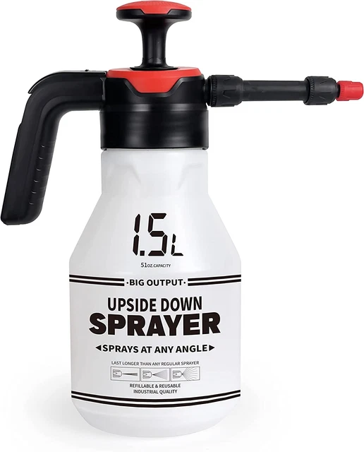 0.4 Gallon Garden Pump Sprayer, 1.5L Portable Hand Pump Pressure Water Spray Bot