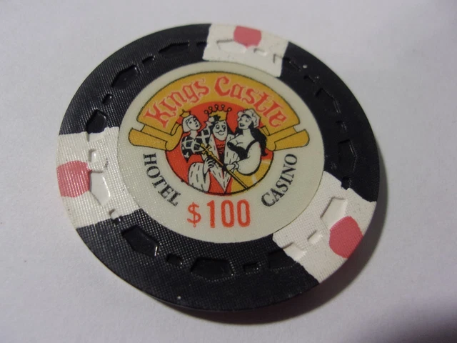 KINGS CASTLE HOTEL CASINO $100 hotel casino gaming poker chip - Lake Tahoe, NV