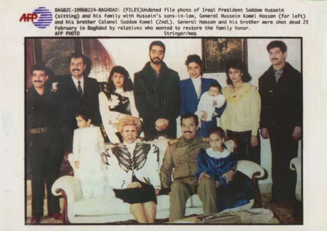 Saddam Hussein Former President Of Iraq Family  A27 A2715 Original Vintage Photo