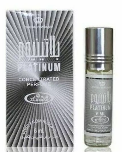 Al Reahb Platinum Long Lasting Perfume Oil Roll On For Men Each 6 ml Set Of 6