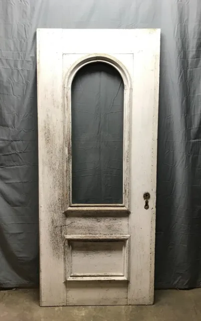 1 Antique Exterior 1880's 34x80 Vintage Arched Glass Entryway Door Old 932-22B