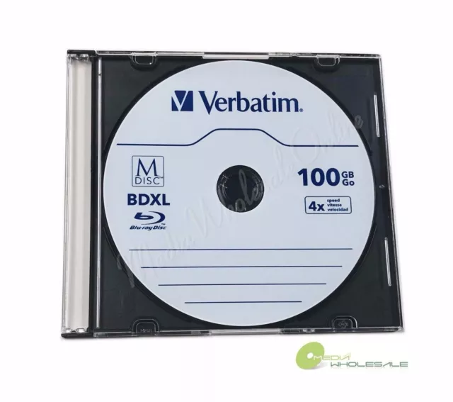 M DISC VERBATIM BDXL 100GB 4X Branded Logo 10 pk Disc - Jewel Case