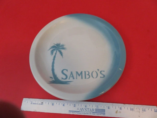 Vintage 10" SAMBO'S Jackson China Restaurant Ware Dinner Plate