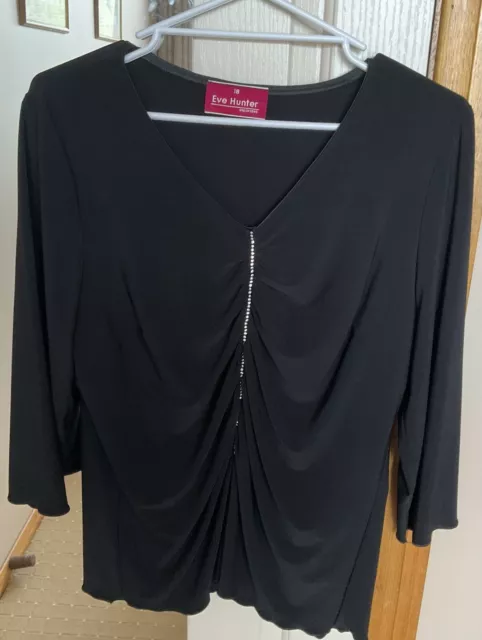 Eve Hunter Black Formal Top Size 18