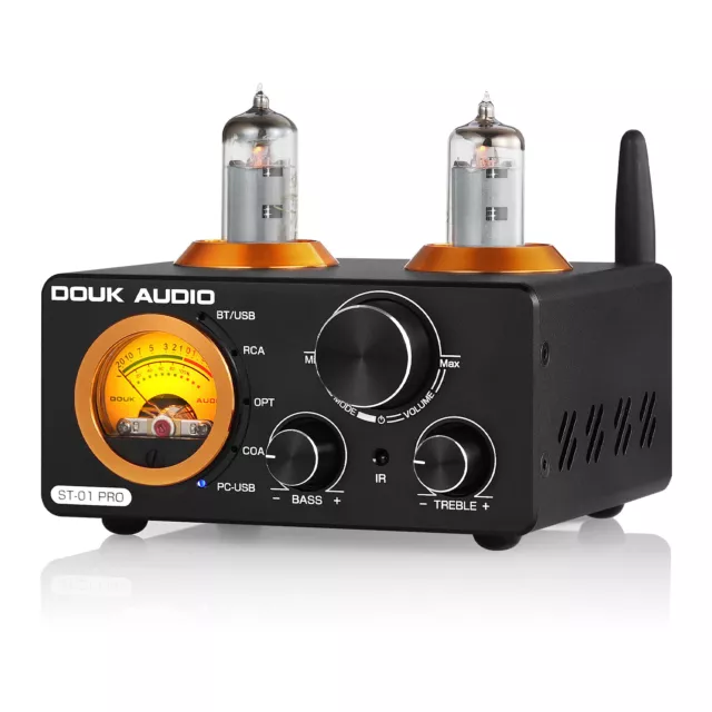 HiFi Valve Tube Amplifier w/Bluetooth 5.0/USB/COAX/OPT Digital Stereo Audio Amp