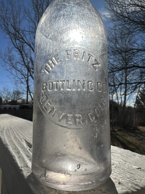 The Fritz Bottling  Co Vintage  Soda Bottle Embossed Denver Colorado