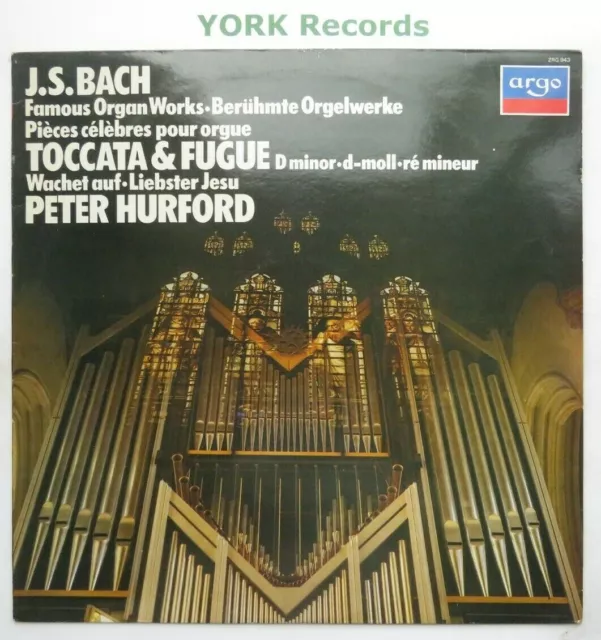 ZRG 943 - BACH - Famous Organ Works PETER HURFORD Excellent Condition LP Record