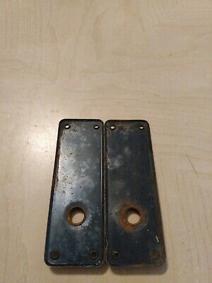 Vintage Metal Door Knob Plate Covers Architectural Salvage Hardware Rectangular 2