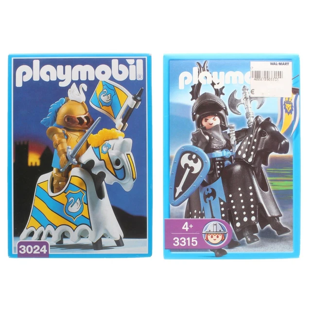 PLAYMOBIL - CHEVALIER Soldat Du Dragon Vert Hache Cape Casque Knights