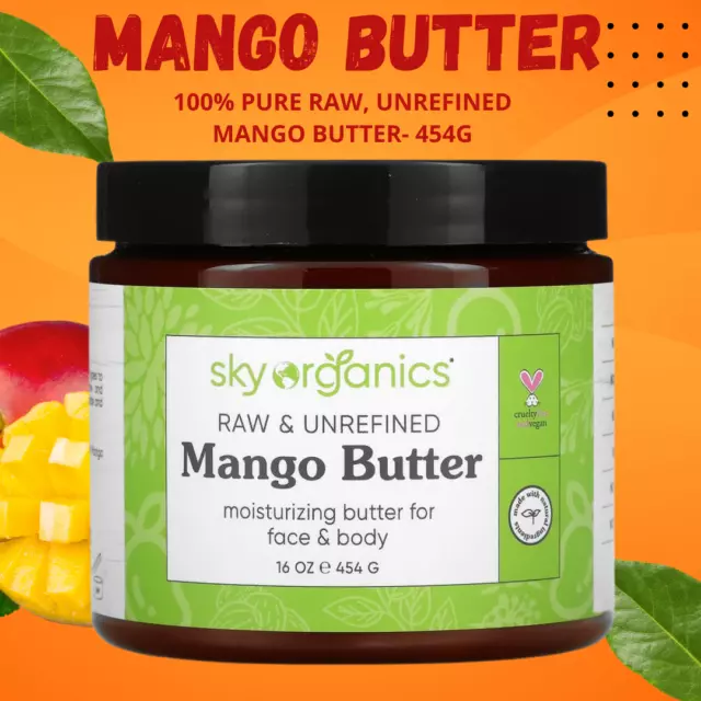 Raw & Unrefined Mango Butter- 100% Pure - Premium Product- 454g 3