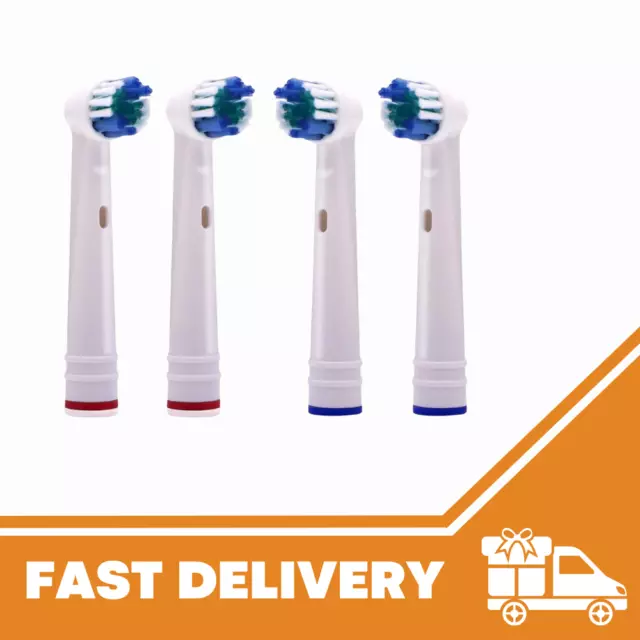 4 X Electric Toothbrush Heads Compatible Oral B Braun Replacement Brush Head