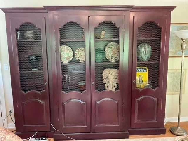 Armoire China Cabinet or Library Cherry Finish