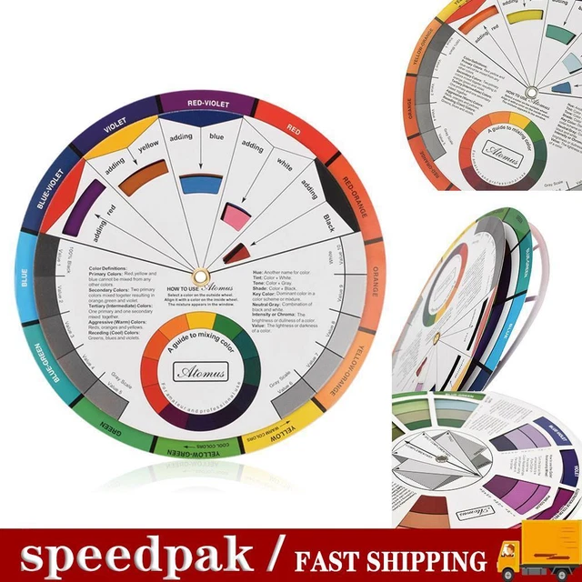 1 pieza Guía de mezcla de ruedas de color portátil de 14 cm para maquillaje de tatuajes S N9G8 Hobby M1O4