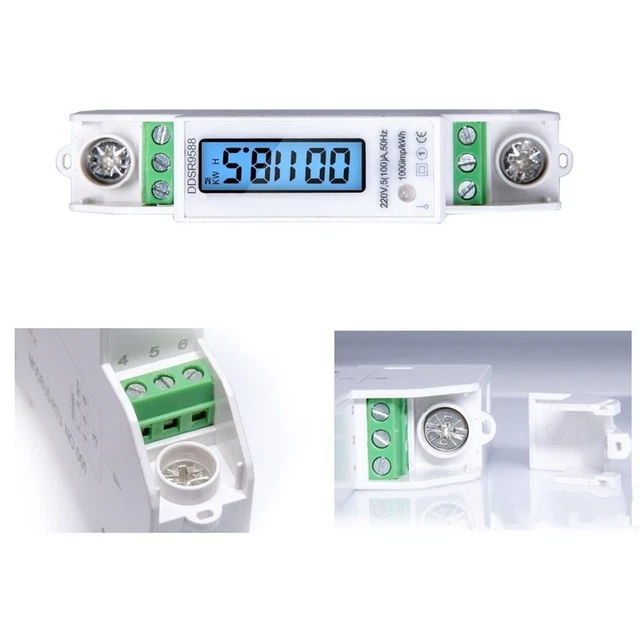 Énergie Mètre DDS519MR Heures Mètre LCD Affichage Multifonction Remplacement