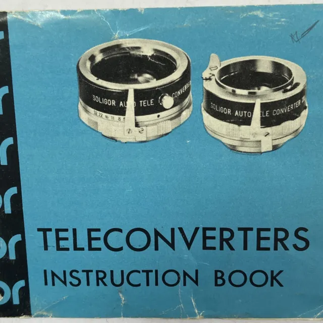 Vintage Soligor Optics Lens Teleconverters Camera Instructions Guidebook Ad
