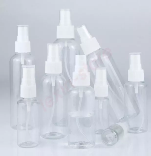 5ml-250ml Hydrating Mist Travel Transparent Perfume Empty Plastic Spray Bottles