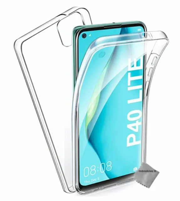 Coque et étui téléphone mobile Htdmobiles Coque pour Xiaomi Redmi Note 12  4G - housse etui silicone gel fine 360 integrale (avant et arriere) + verre  trempe - TRANSPARENT 