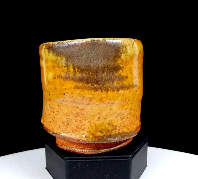 Studio Art Pottery Artist Signed Stoneware Wheel Thrown 3 1/2" Cup