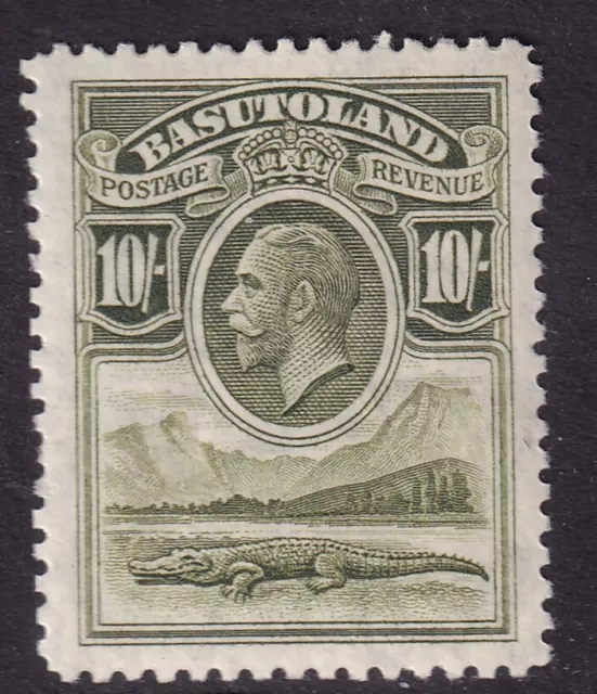 Basutoland 1933 10s Olive-Green SG10 - mounted mint