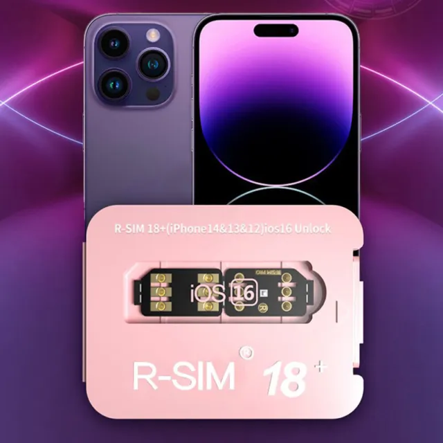 v28 R-SIM18+ Dual-Chip CPU Unlocking Card For IPhone14~6 Series 5G Version iO-hq