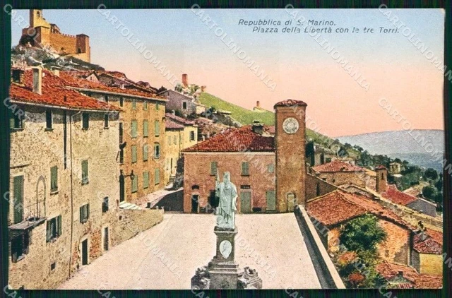 San Marino Città Tre Torri Piazza della Libertà cartolina RT1110