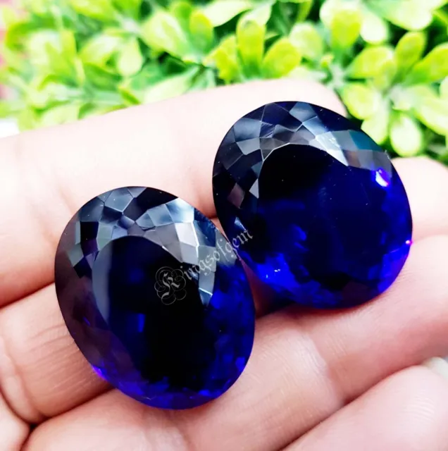 50 to 50 Ct 2 PC Beautiful Deep Blue Tanzania OF Tanzanite Oval Loose Gemstone