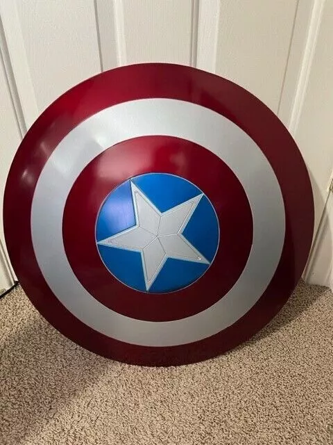 Marvel Captain America Bouclier Complet Taille Métal Réplica Main Cosplay