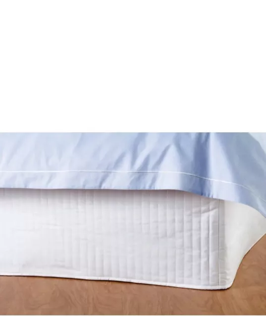 Quilted Valance Bed Skirt White  - Single Bed -Like New