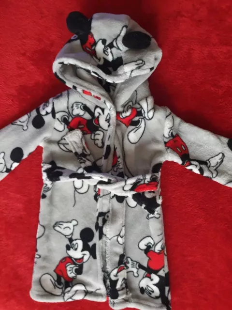 Baby Boys Disney Minnie Mouse Dressing Gown And Sleepsuit Size 6-9 Brand Primark