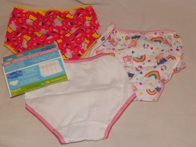 Peppa Pig size 2T/3T Toddler Girls Panties Underwear NEW Briefs Dino 3 pack 2