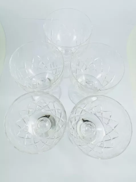 Stuart Crystal England Set Of Five Wine Glasses