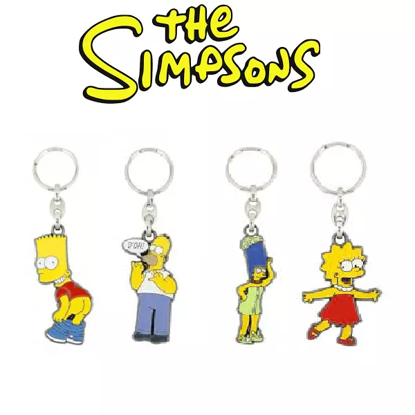 The Simpsons - Bart, Homer, Marg, Lisa Key Rings