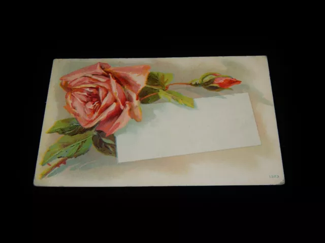 Vintage Postcard, NOTE CARD OF PINK ROSE FLOWER, From Stanwood, WA To Condon, OR