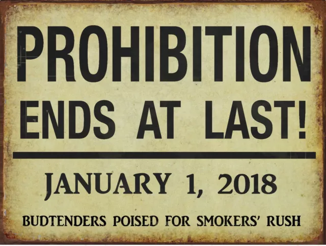 HBA Prohibition Ends Metal Sign, Vintage Style, Art Deco, Bar Décor, Pub  Décor