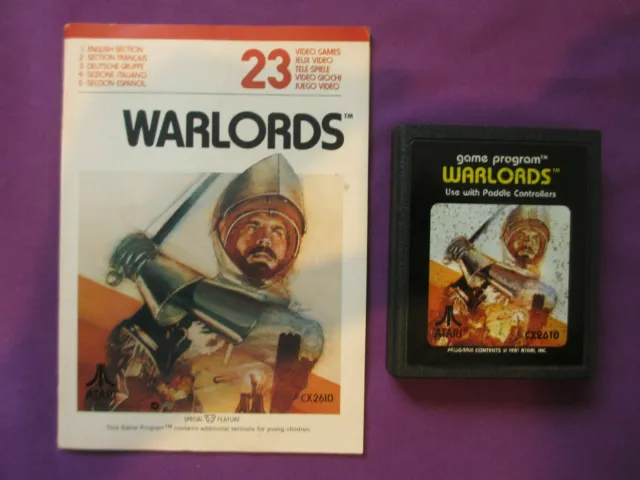 Jeu Atari 2600 - 23 - Warlords - Cx2610 - Avec Notice D'origine