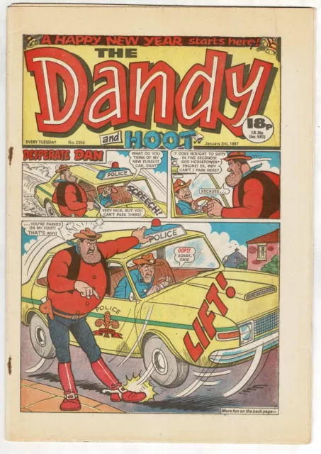 The Dandy & Hoot comic #2354 3rd January 1987 - combined P&P