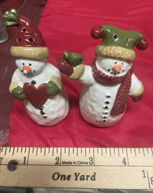 Snowman Salt And Pepper Shakers Christmas