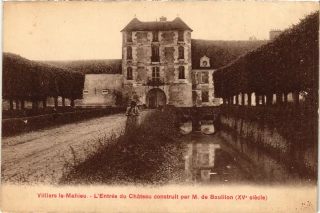 CPA AK VILLIERS-le-MAHIEU - L'Entrance du Chateau built by M. de (359285)