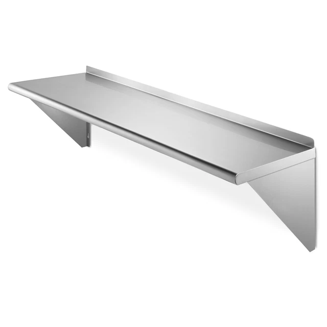 Stainless Steel 12" x 48" Commercial Kitchen Wall Shelf Restaurant Shelving